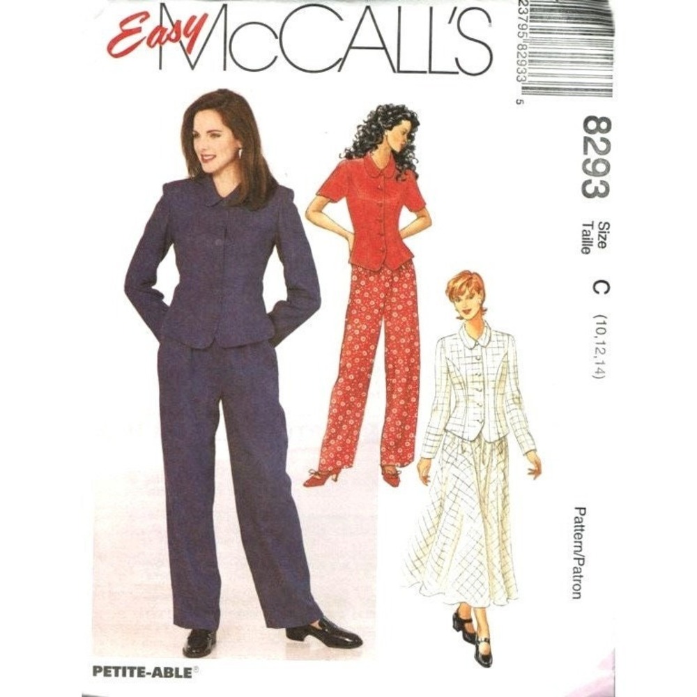 McCalls Sewing Pattern 8293 Pants Skirtโ Top Misses Size 10-14